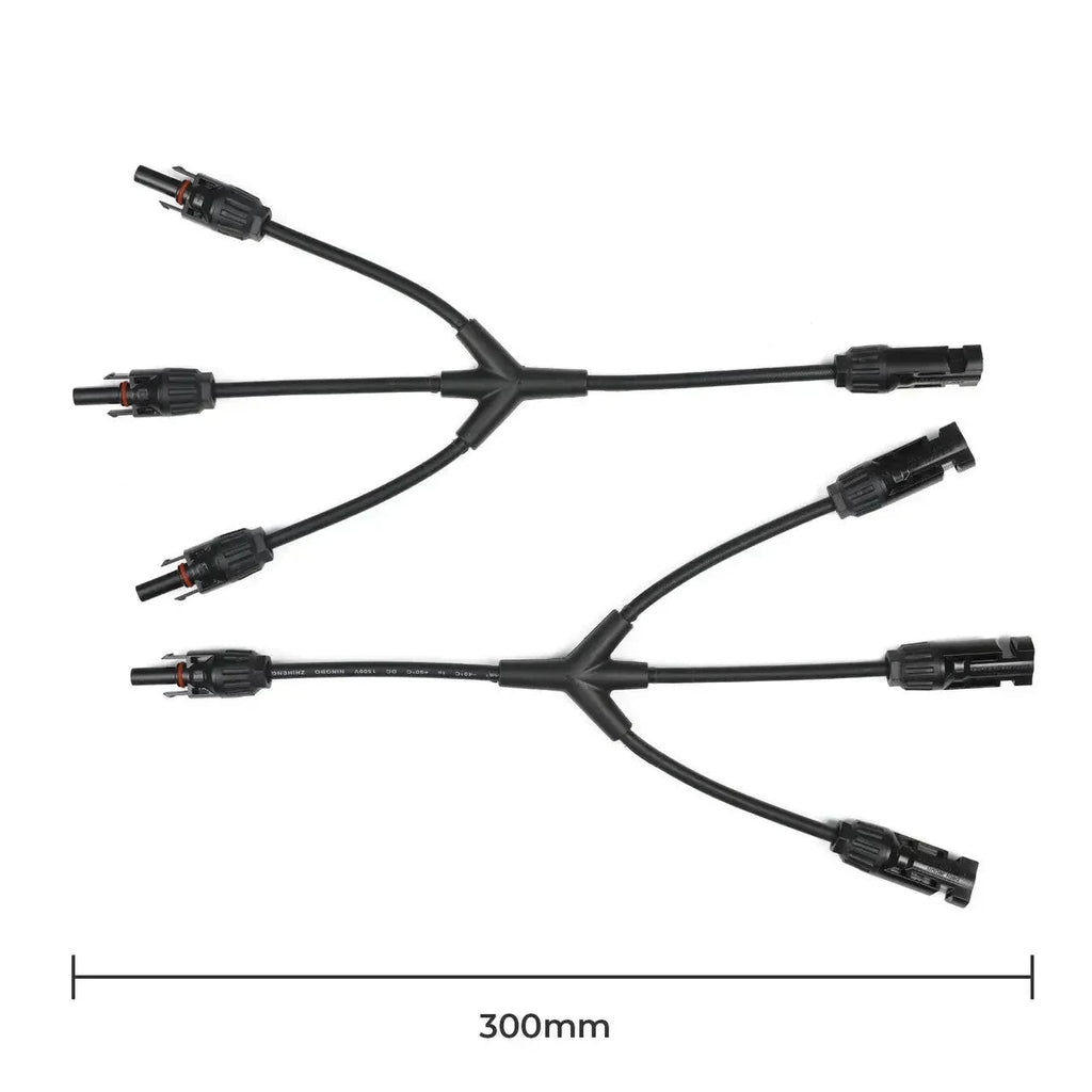 Solar Connectors M Branch Parallel Adapter Cable MMMF+FFFM Pair