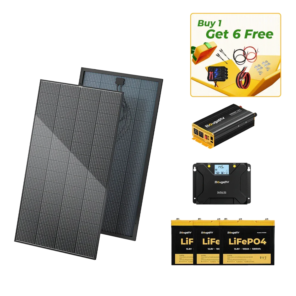 BougeRV 12V 600W High Watt Rigid Solar System Kit