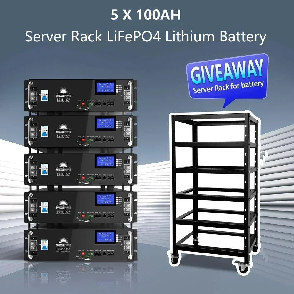 Off-Grid Solar Kit 12000W 48VDC 120V/240V 25.6KWH Lithium Battery 12 X 415 Watts Solar Panels SGR-12K20E