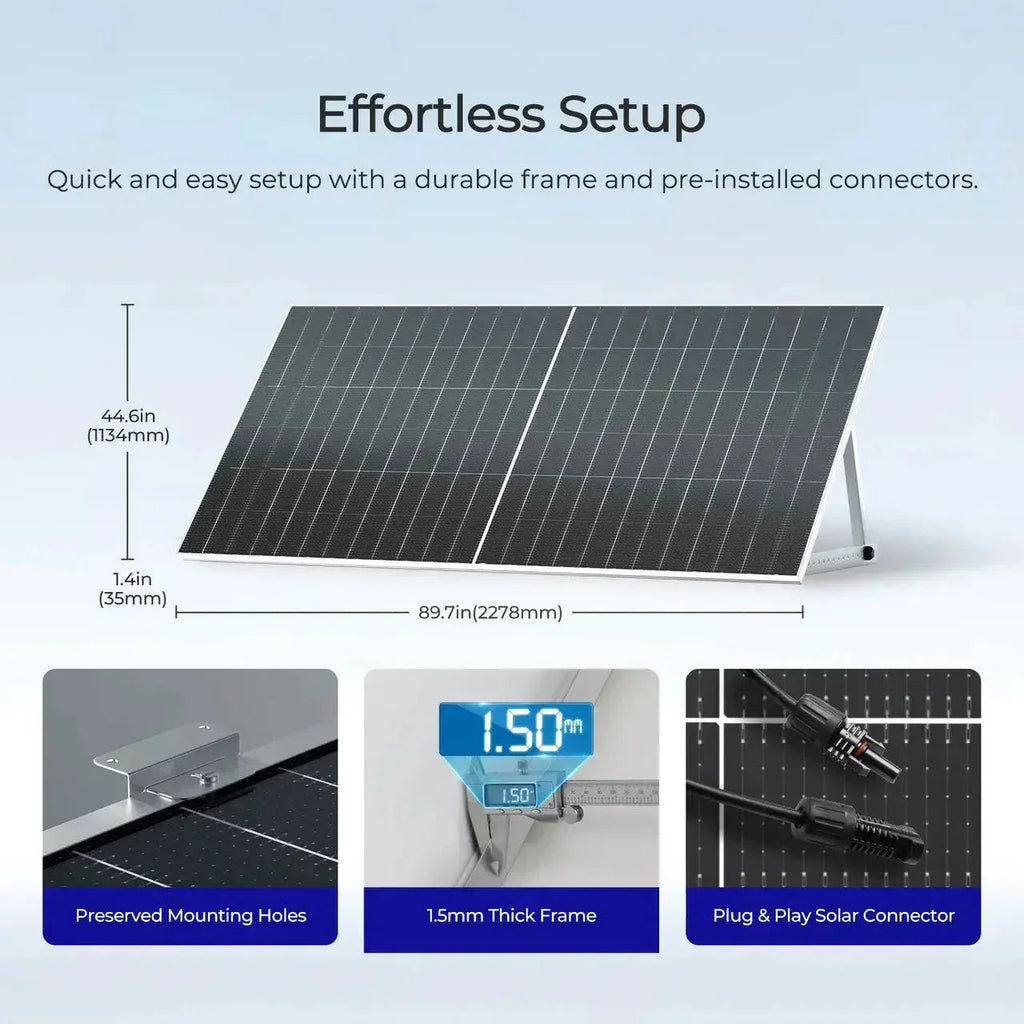 Renogy N-Type Bifacial 2PCS 590W Monocrystalline Solar Panel
