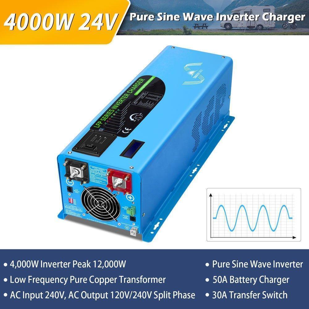 Sungold Power 4000W DC 24V Split Phase Pure Sine Wave Inverter With Charger