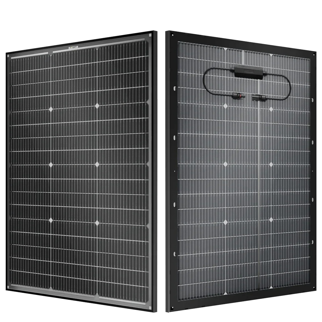 BougeRV 16BB N-Type 12V/24V 100 Watt Bifacial Solar Panel