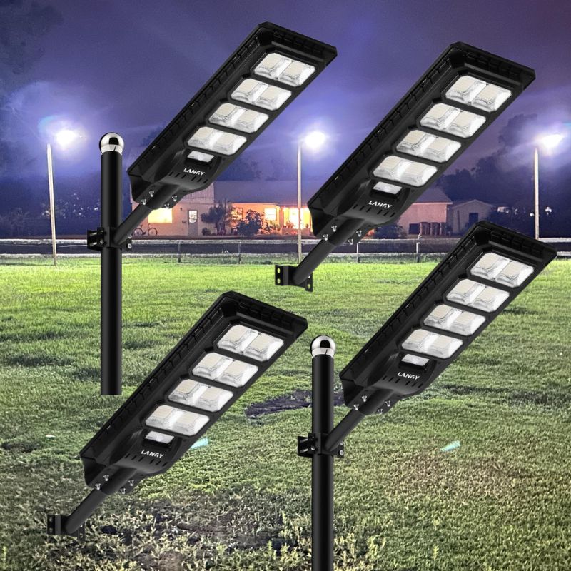 Langy 4 pack 200W solar street lights 25000 lumens product image 1
