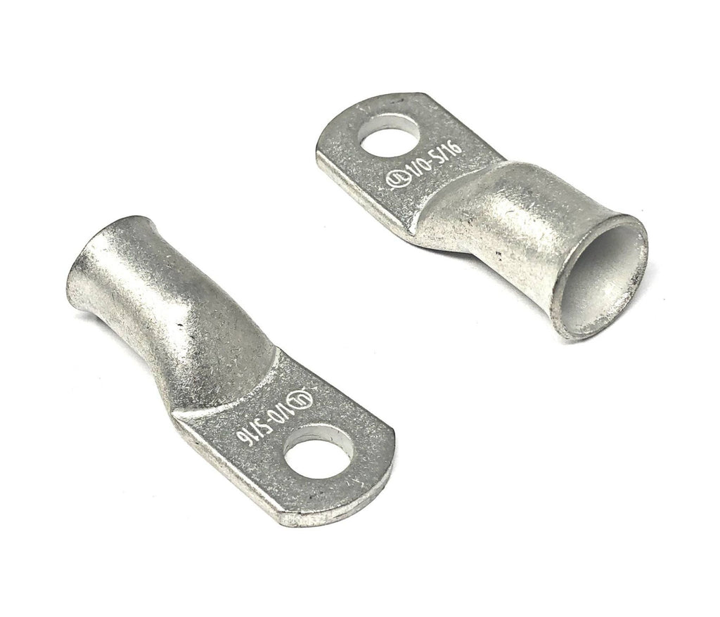 WindyNation 1/0 Gauge (AWG) Copper Cable Lug Ring Terminals