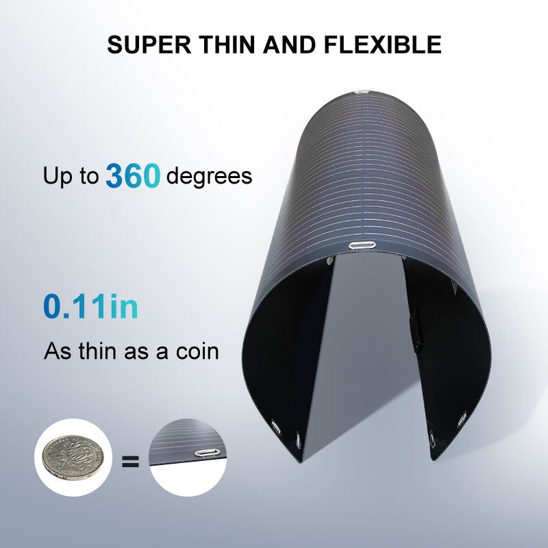 WindyNation 100 Watt 12V Flextreme Flexible Thin Lightweight Mono ETFE