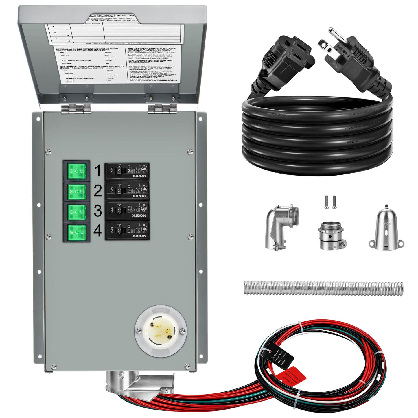 Nature's Generator 120V 15A 4-Circuit Transfer Switch