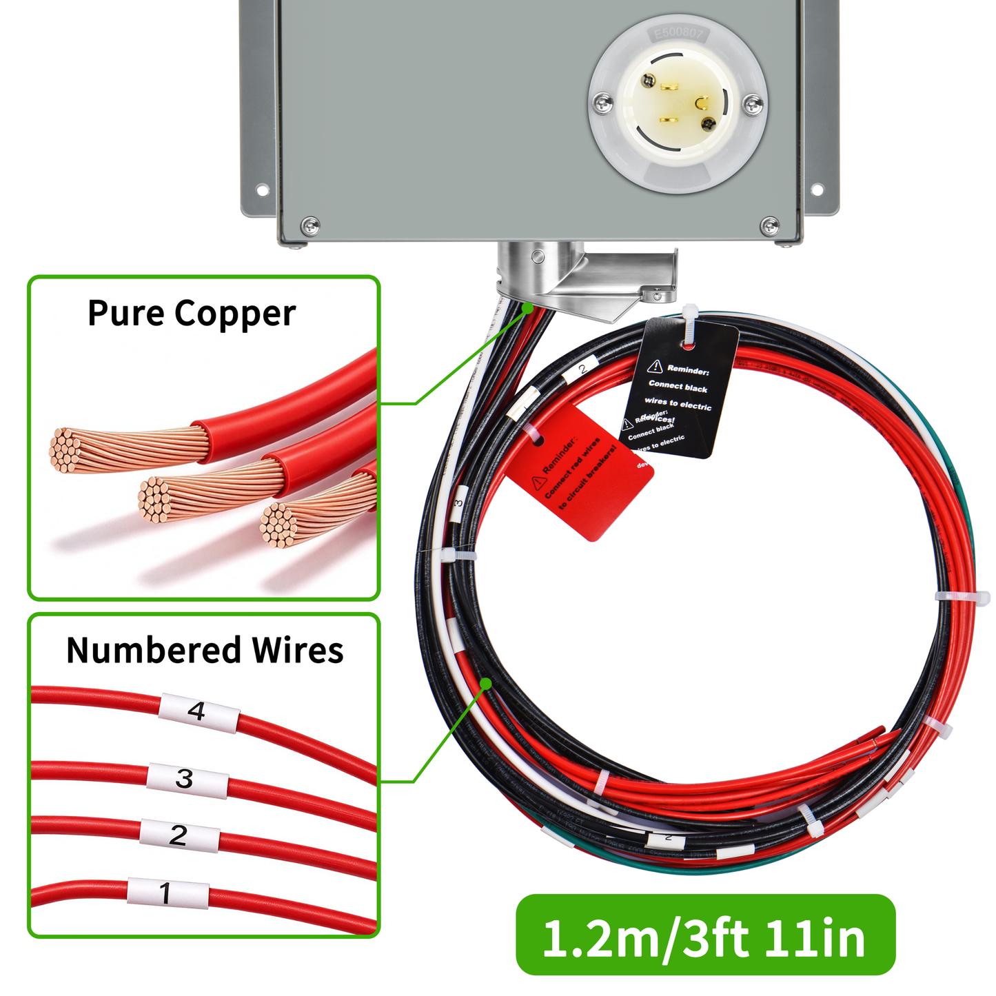 Nature's Generator 120V 15A 4-Circuit Transfer Switch