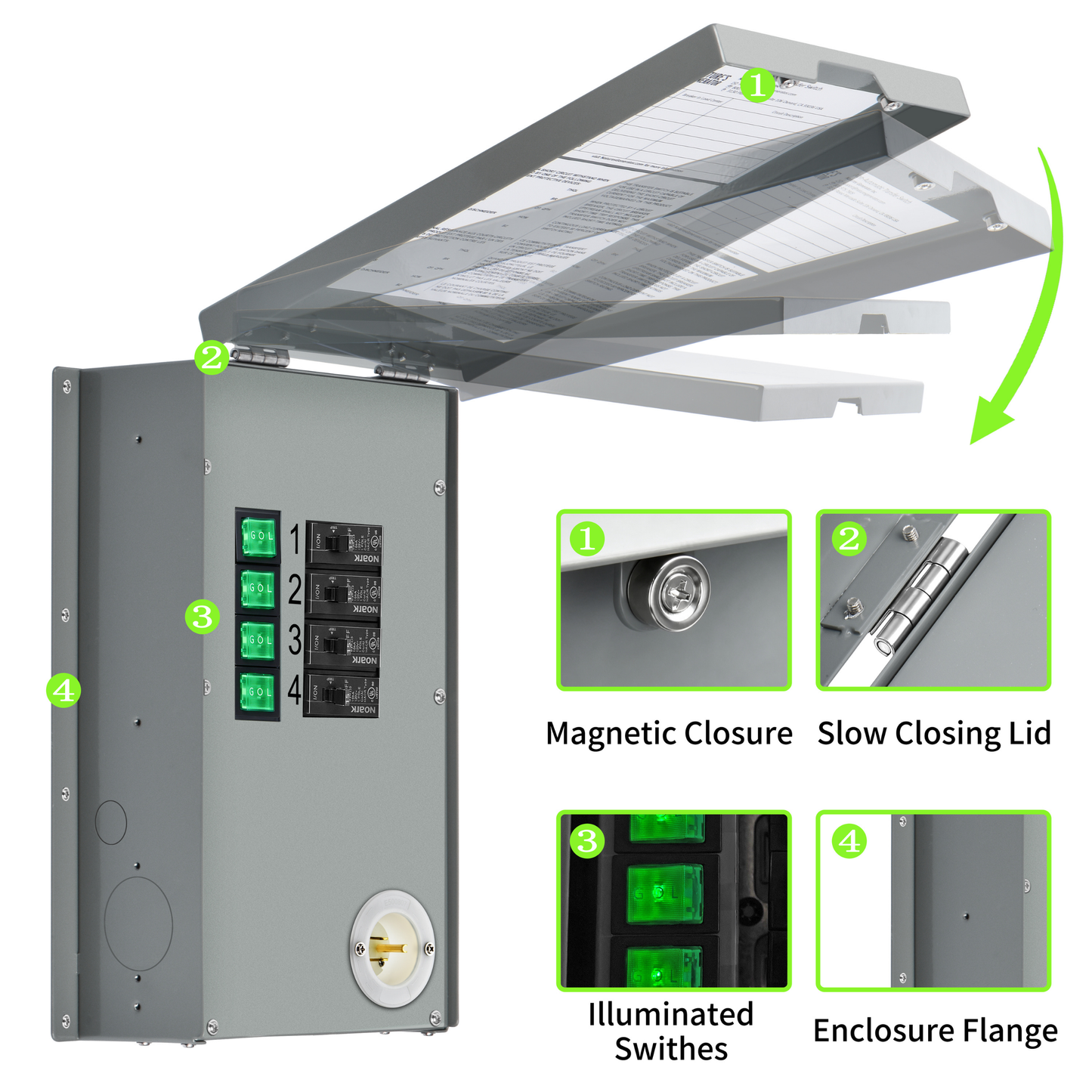Nature's Generator 120V 15A 4-Circuit Transfer Switch