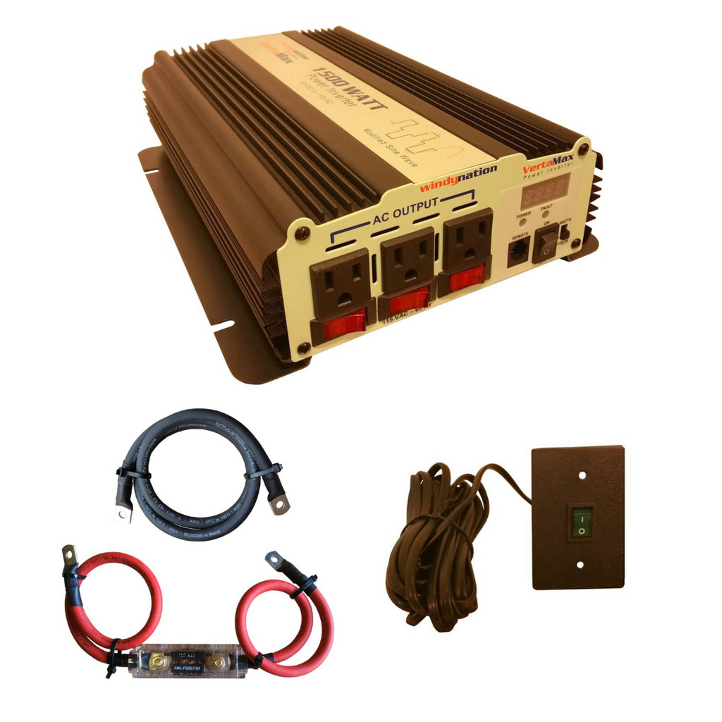 WindyNation VertaMax 1500 Watt Modified 12V Power Inverter