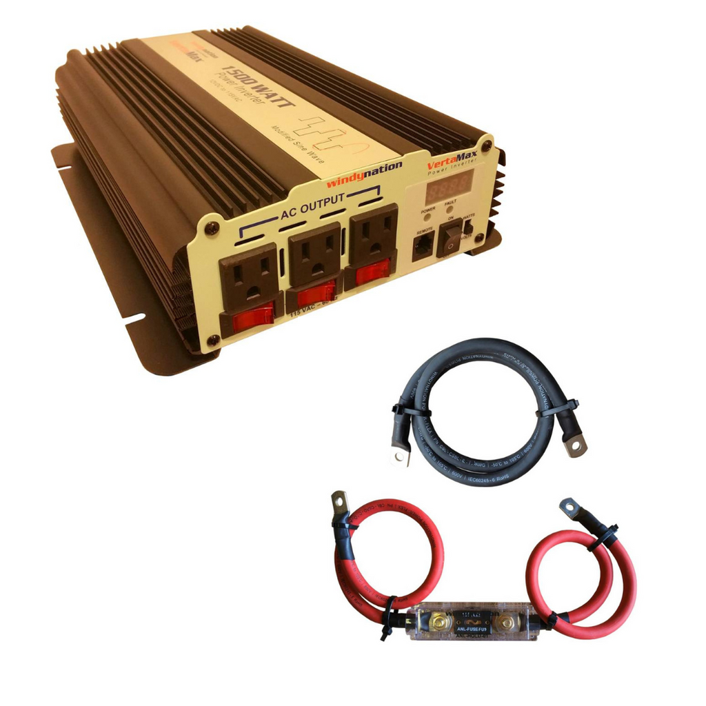 WindyNation VertaMax 1500 Watt Modified 12V Power Inverter