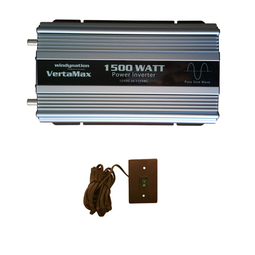 WindyNation VertaMax 1500 Watt 12 Volt Pure Sine Wave Power Inverter