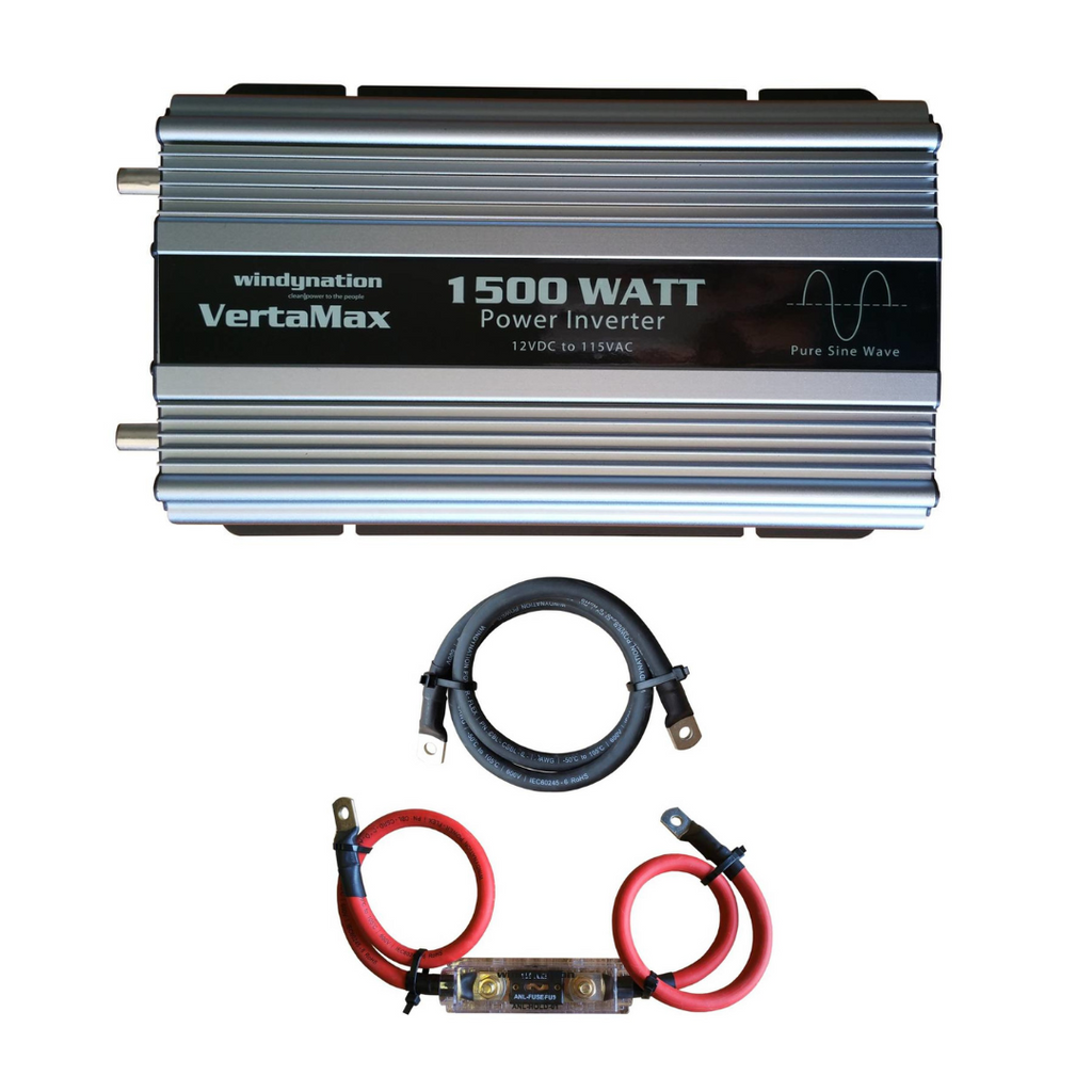 WindyNation VertaMax 1500 Watt 12 Volt Pure Sine Wave Power Inverter