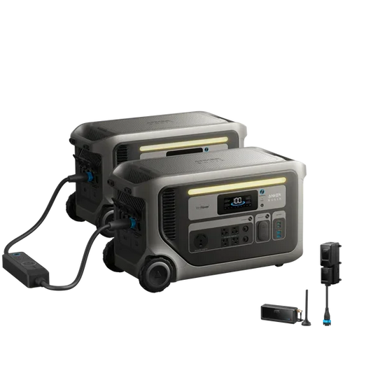Anker SOLIX F3000 Portable Power Station x2 + Double Power Hub + Power Saver Kits