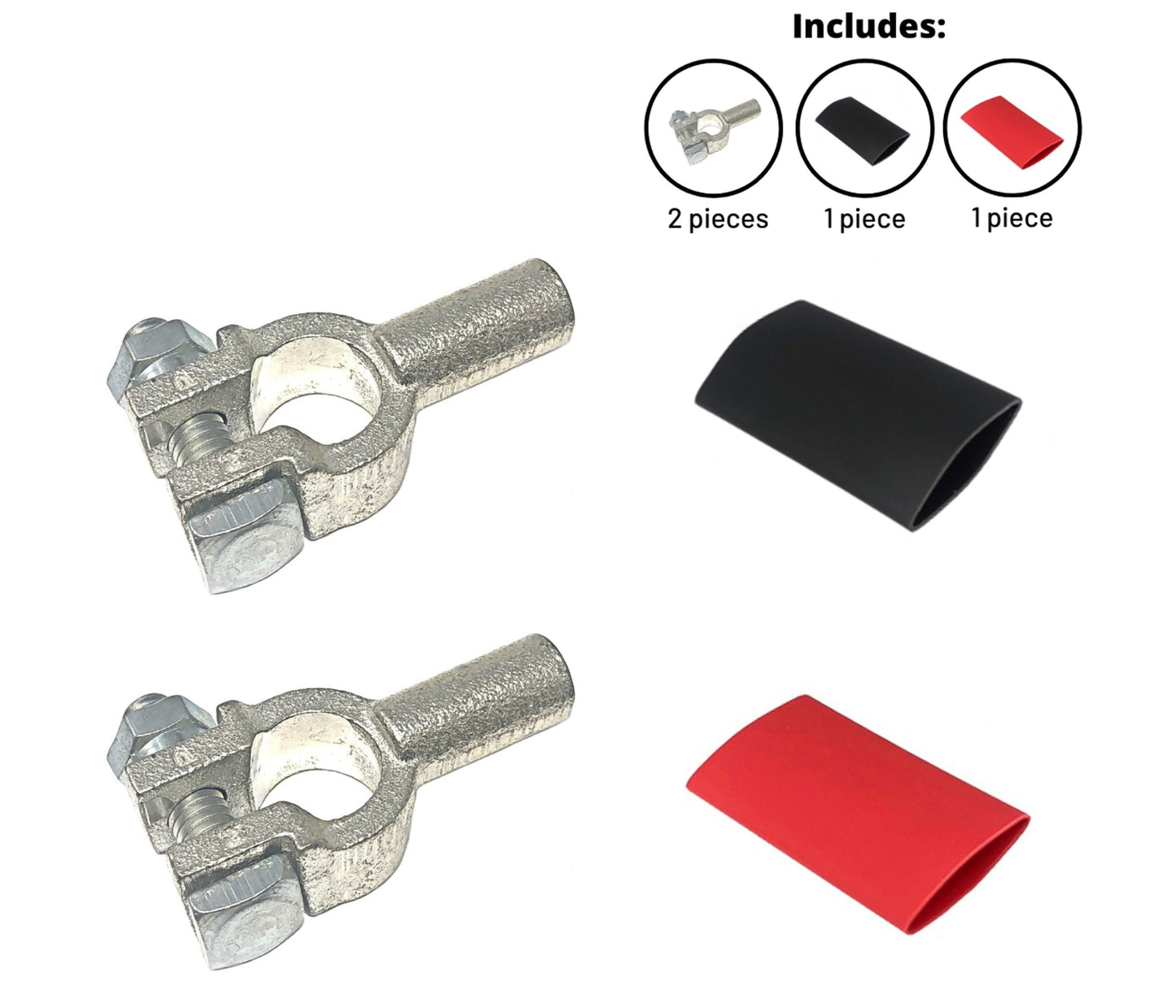 WindyNation Positive & Negative Copper Top Post Battery Cable Ends