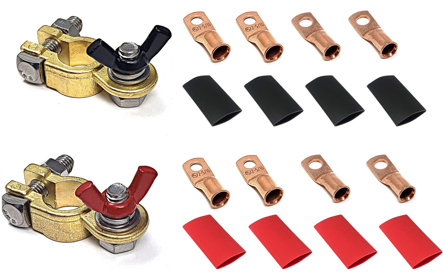 WindyNation Marine Grade Battery Terminal Top Post Kit for RV, Trucks