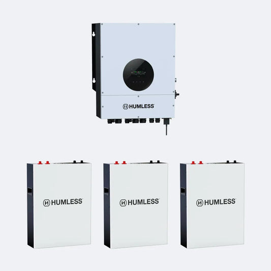 Humless IP65 Wall-mountable Batteries w/ 6kW Universal Inverter