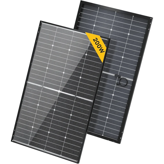 BougeRV N-Type 12V/24V 200 Watt Bifacial 16BB Solar Panel