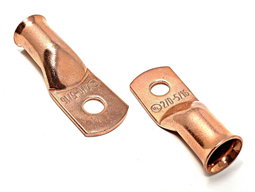 WindyNation 2/0 Gauge (AWG) Copper Cable Lug Ring Terminals