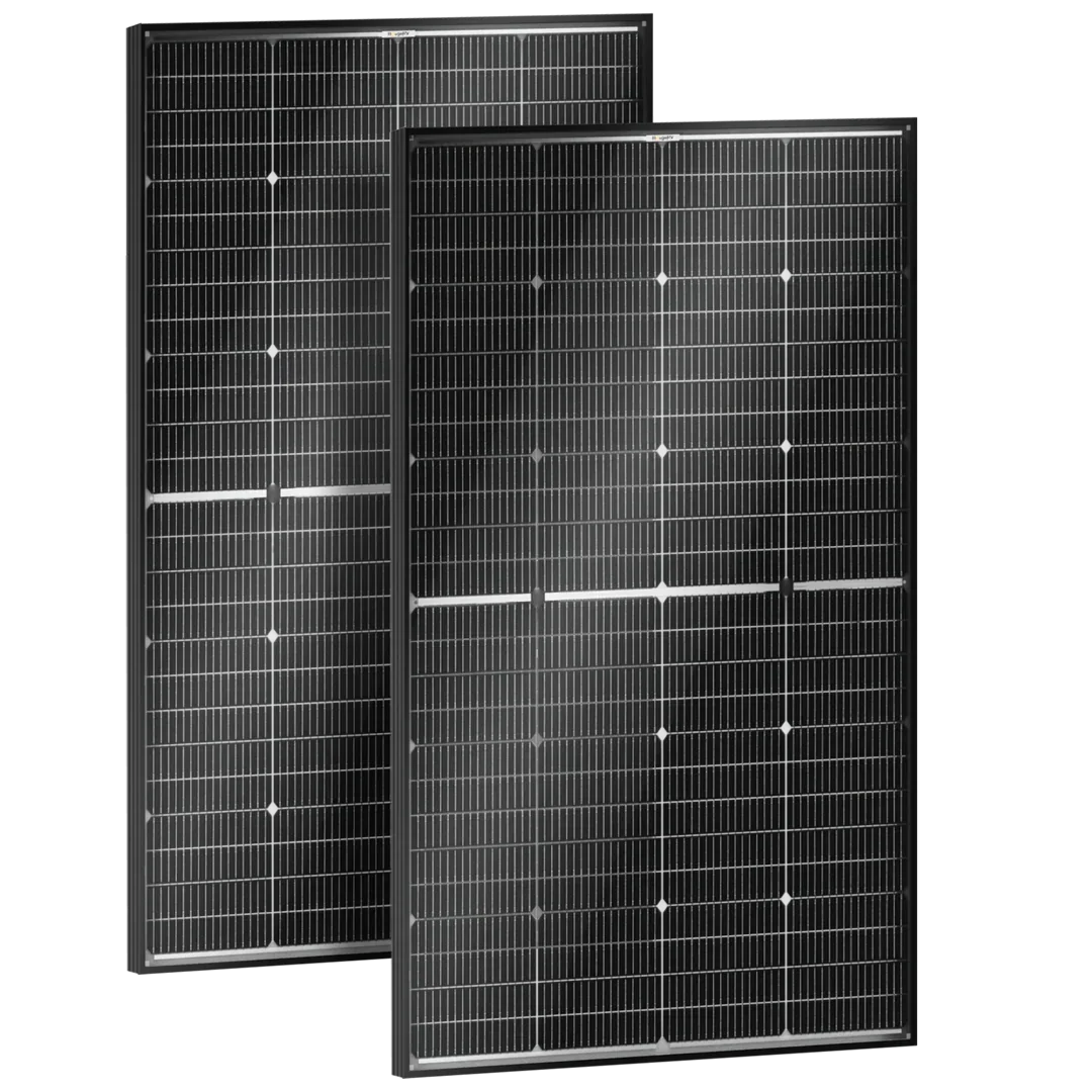 BougeRV 16BB N-Type 12V/24V 100 Watt Bifacial Solar Panel