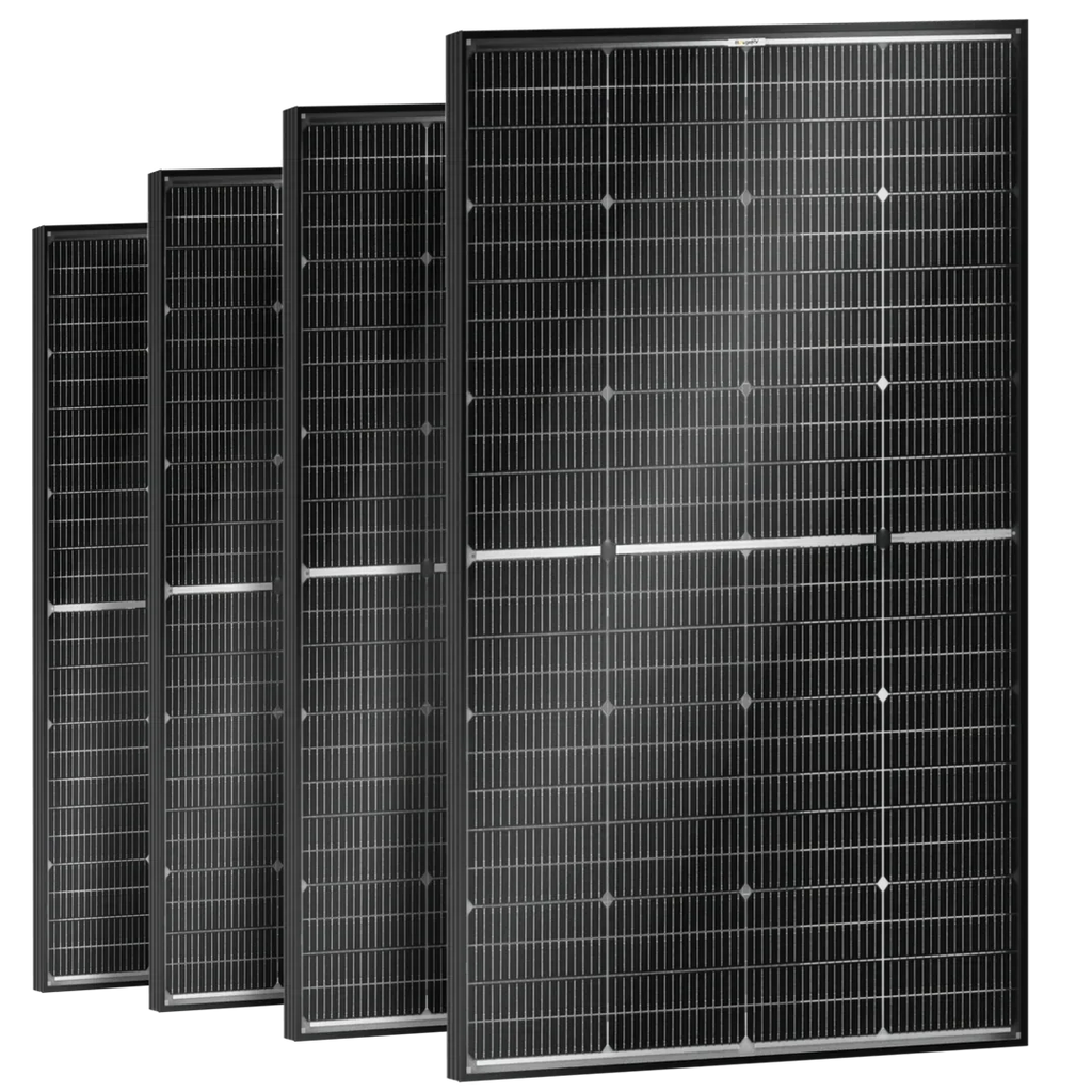 BougeRV N-Type 12V/24V 200 Watt Bifacial 16BB Solar Panel