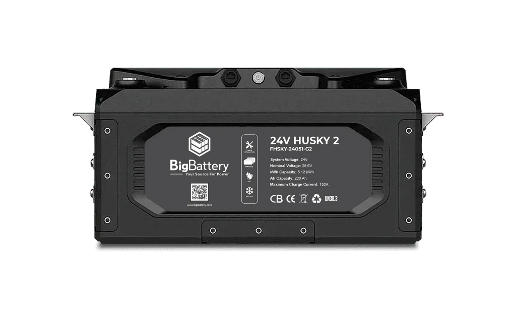 BigBattery 24V HUSKY 2 INV Lithium Battery 5.12kWh 200Ah | LiFePO4 | Inverter Comms | RV | Off-Grid | Marine Battery