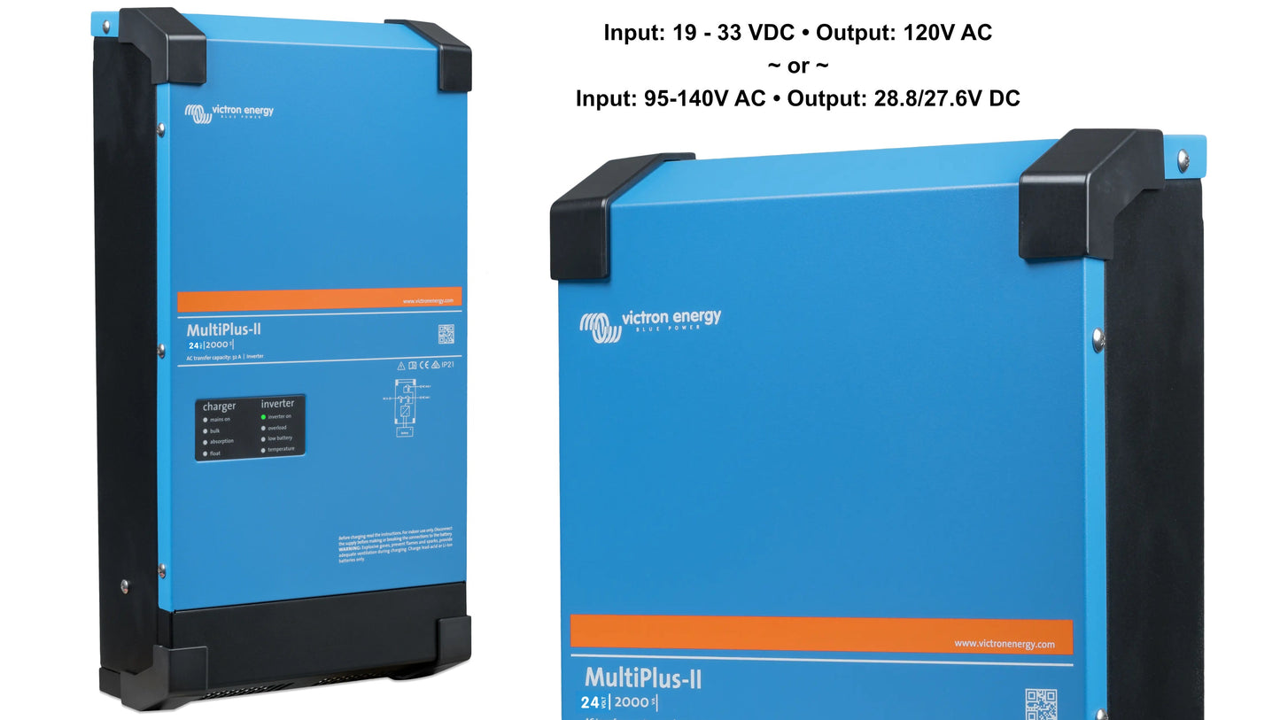Full Battery Victron 120V Inverter & Charger - 12/24/48V; 500 - 5000