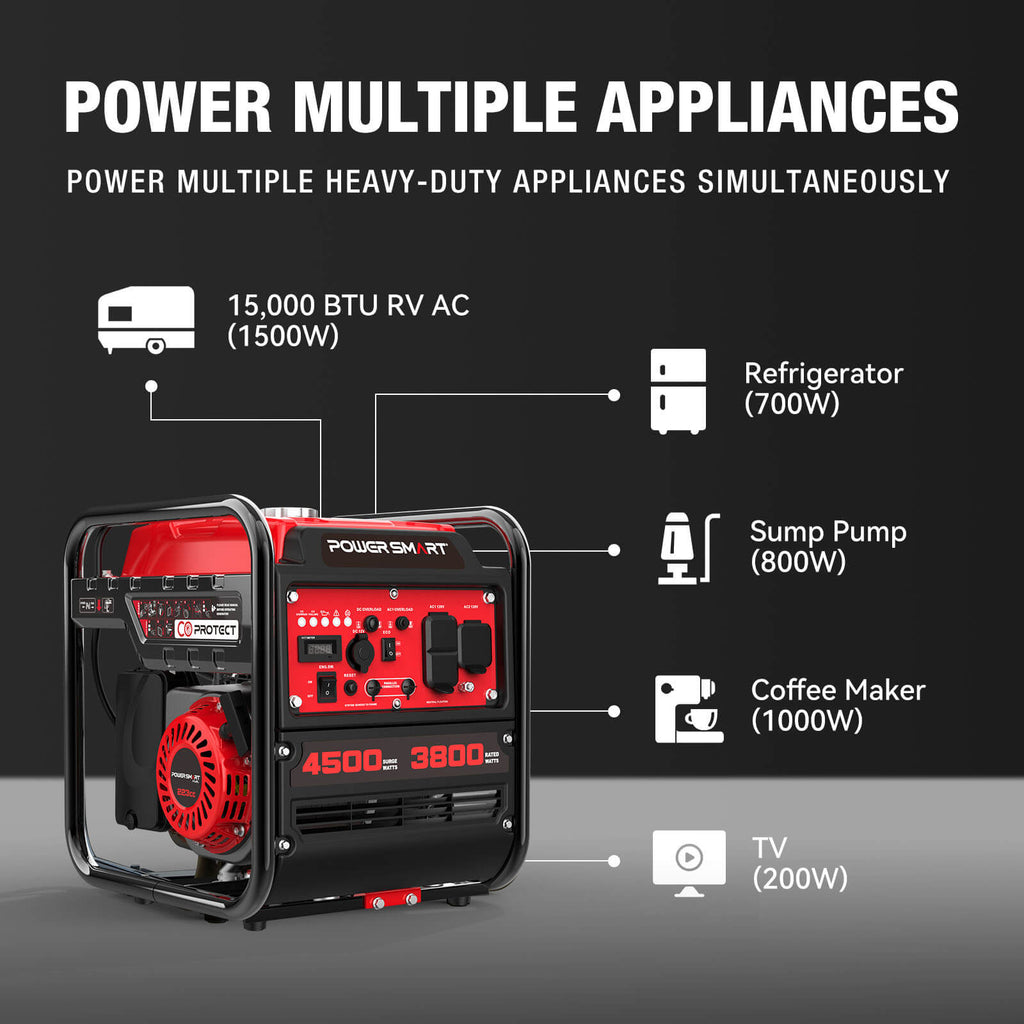PowerSmart 4500W Open Frame Inverter Generator w/ CO Alert DB5041C