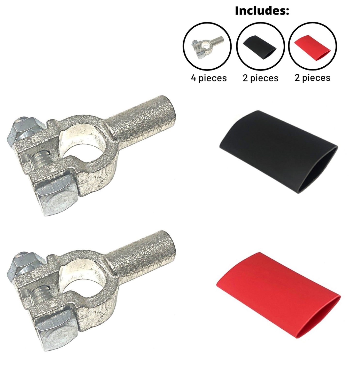 WindyNation Positive & Negative Copper Top Post Battery Cable Ends
