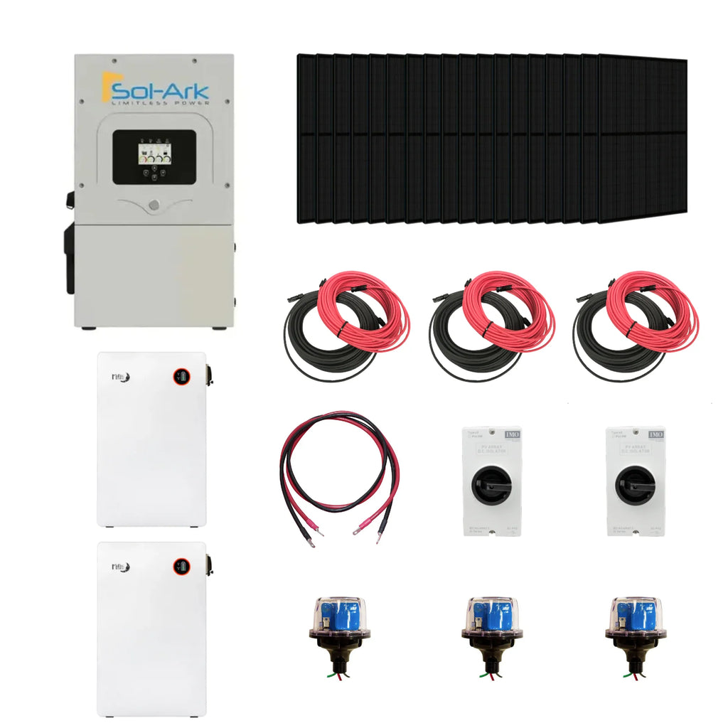 Sol-Ark Complete Hybrid Solar Kit - Sol-Ark 15K Hybrid Inverter - 15kW