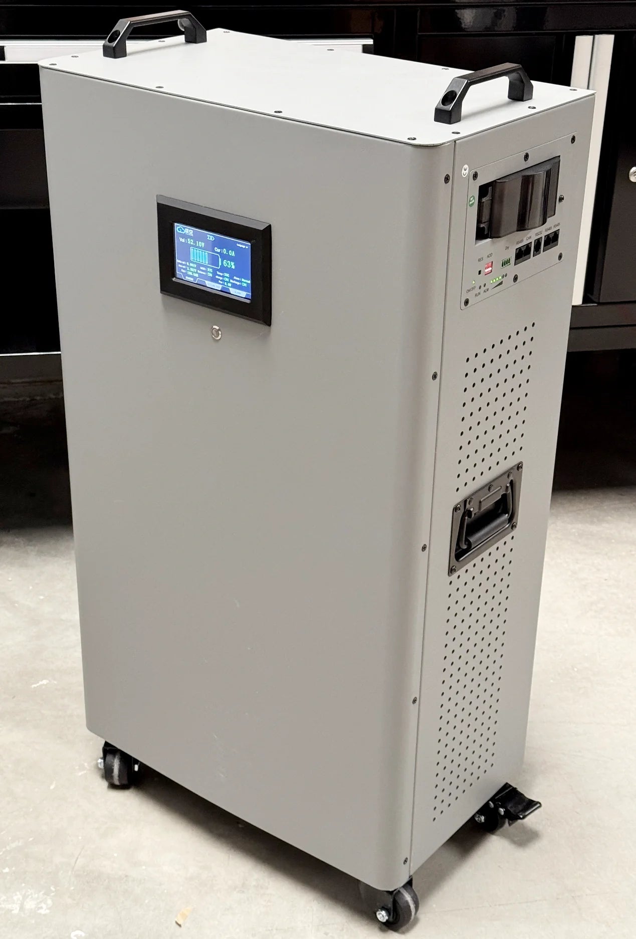 Full Battery 48V Tower: Rugged LiFePO4 Battery w/ Active Balance