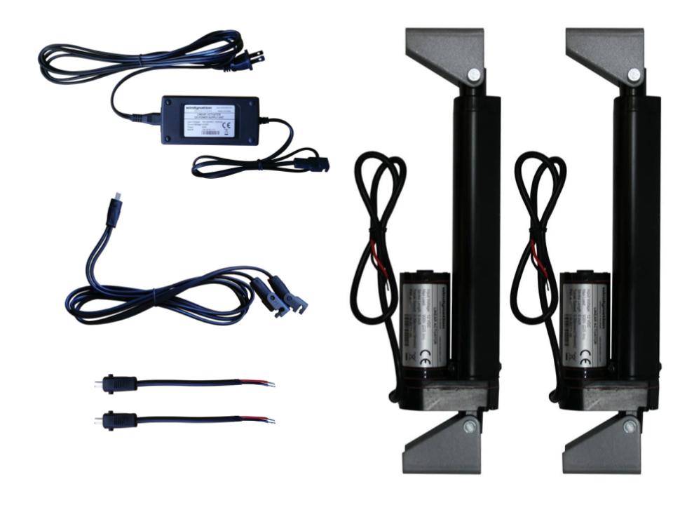 WindyNation Linear Actuators 12-Volt 225lbs + Mounting Brackets