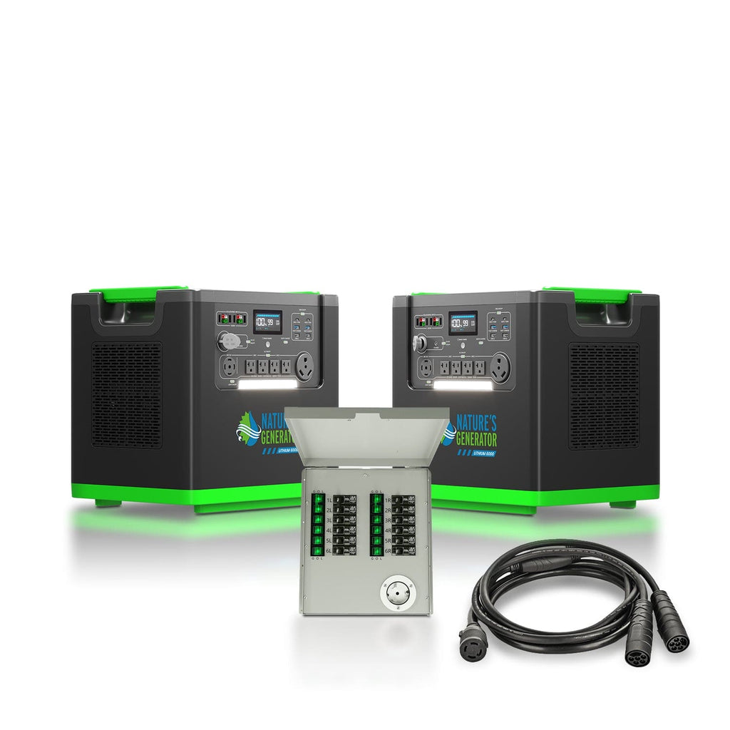 Nature's Generator Lithium 6000 & Transfer Switch