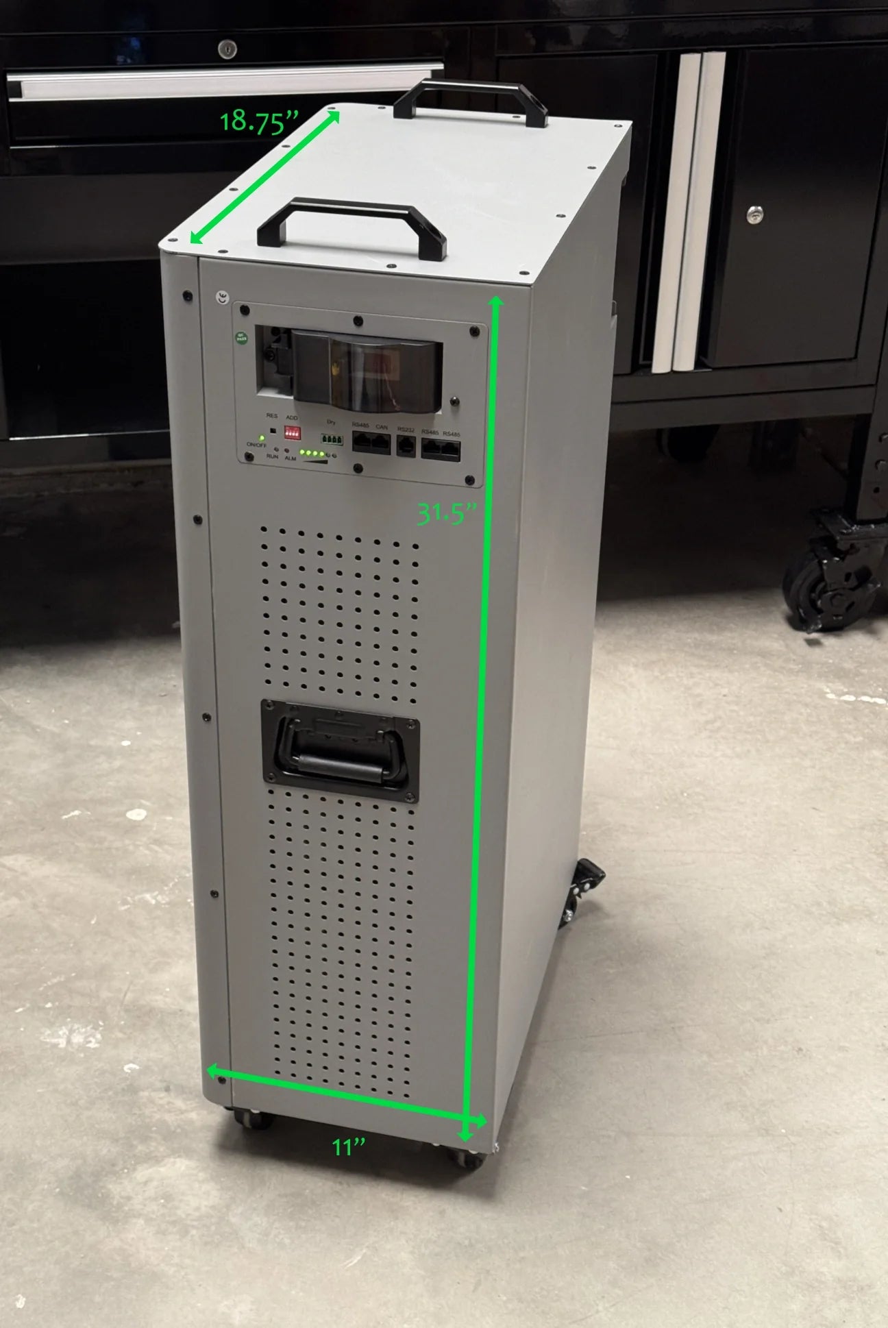 Full Battery 48V Tower: Rugged LiFePO4 Battery w/ Active Balance