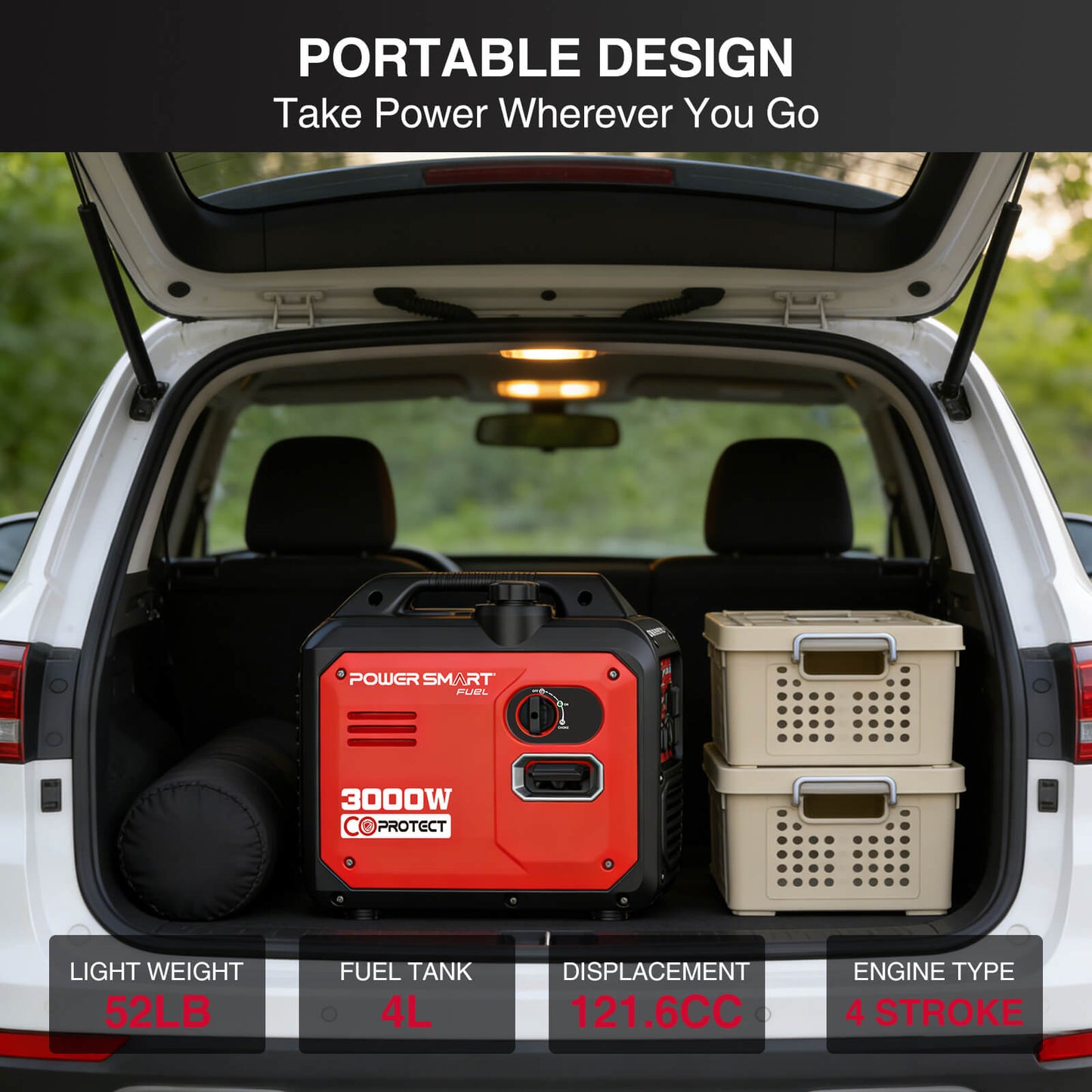 PowerSmart 3000W Inverter Generator w/ CO Alert DB5032