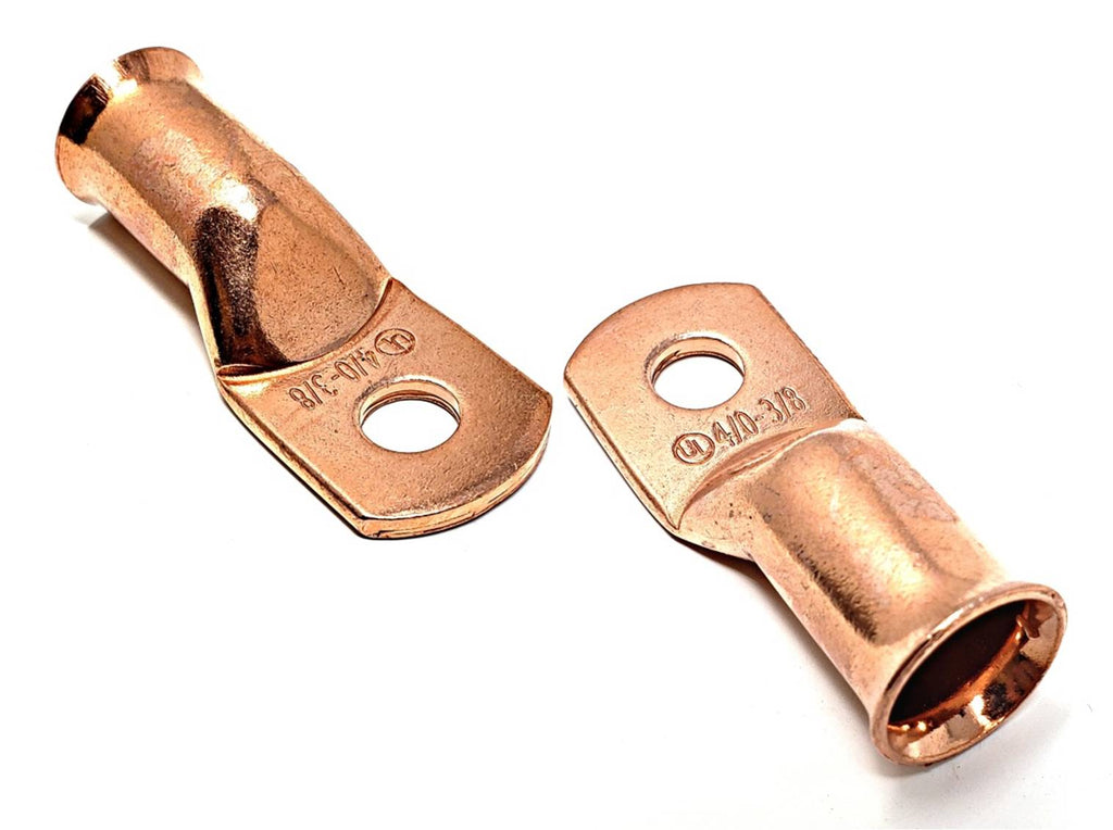 WindyNation 4/0 Gauge (AWG) Copper Cable Lug Ring Terminals