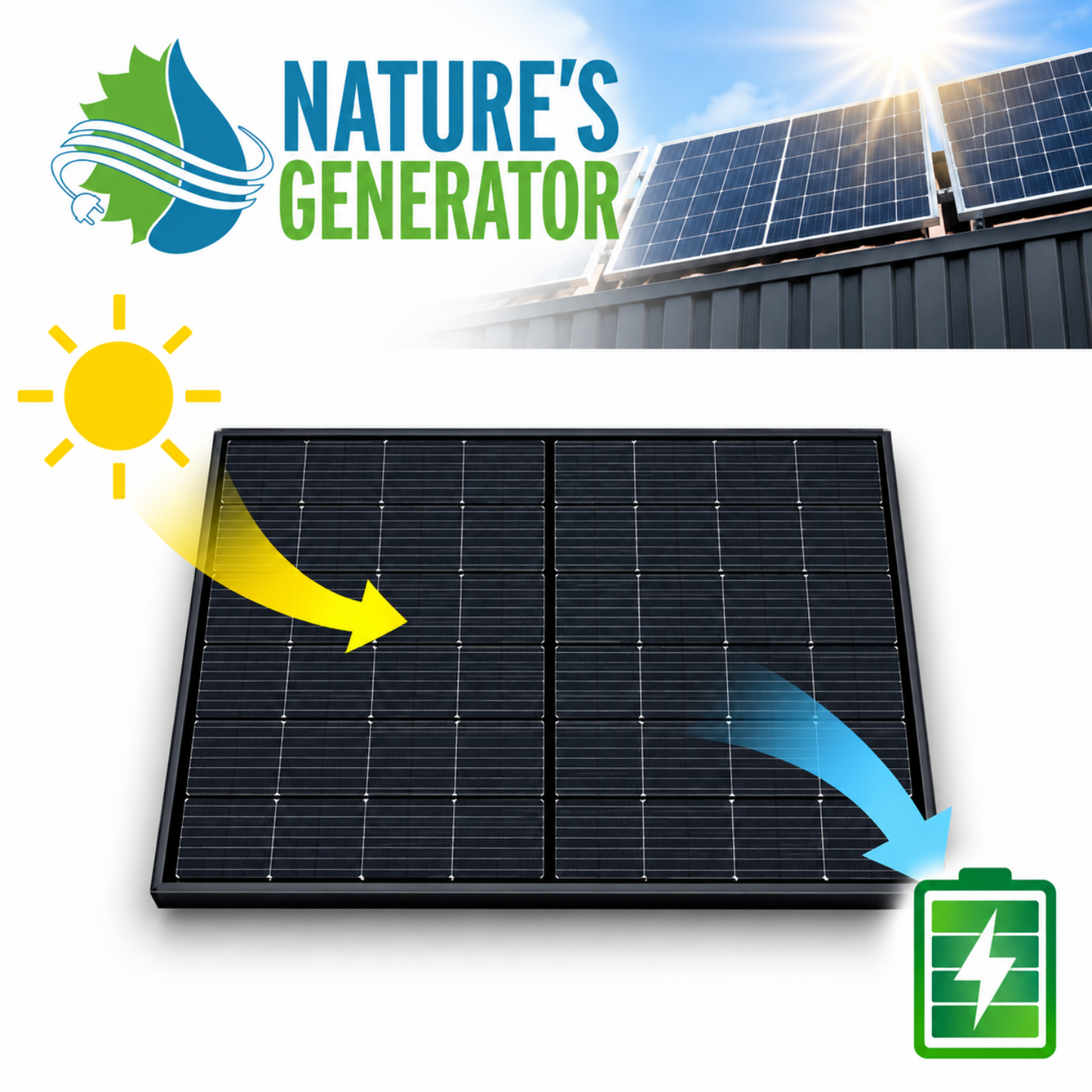 Nature's Generator 410 Watt Mono Solar Panel (4 Pack)