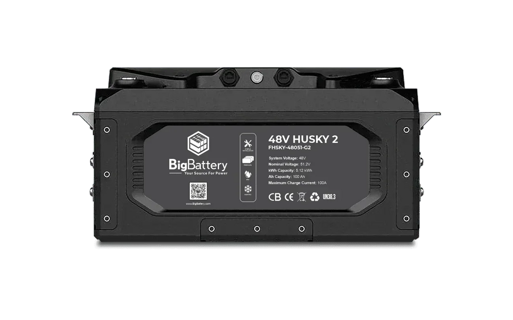 BigBattery 48V HUSKY 2 PWR | 5.12kWh LiFePO4 – High Power | Golf Cart | UTV | Industrial Battery