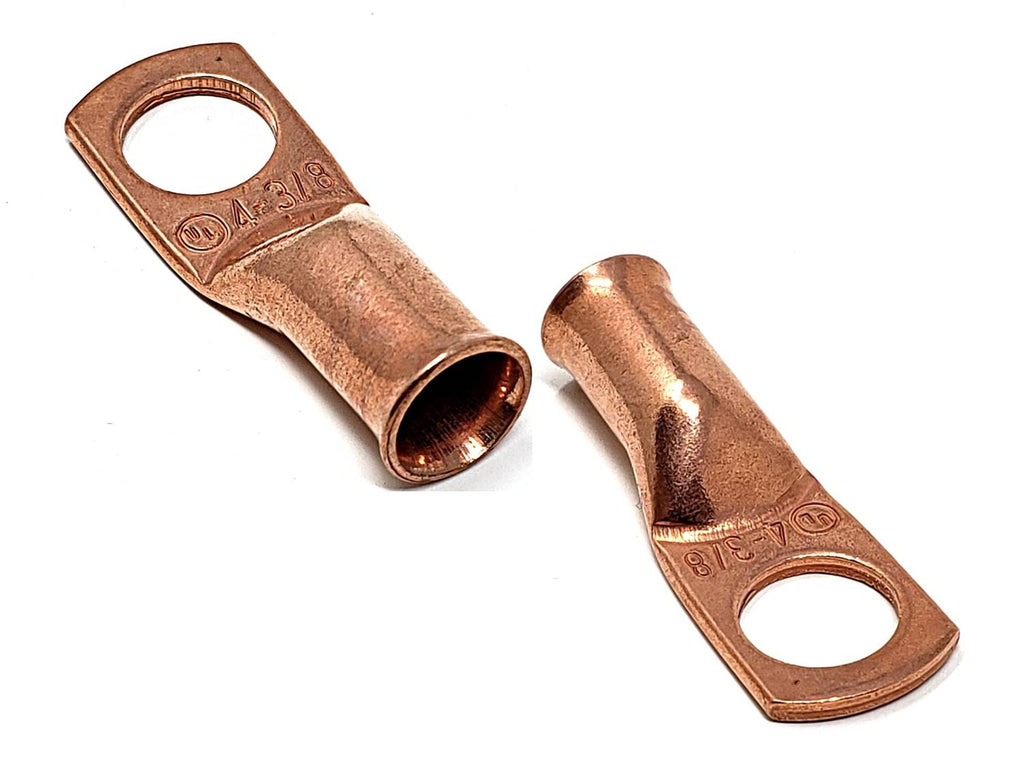 WindyNation 4 Gauge (AWG) Copper Cable Lug Ring Terminals