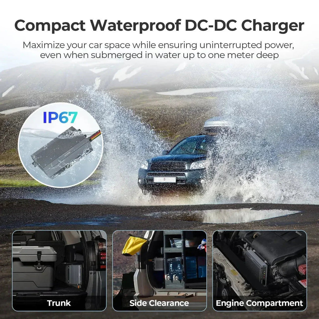 12V/24V IP67 50A DC-DC  Battery Charger with MPPT with Renogy ONE Core