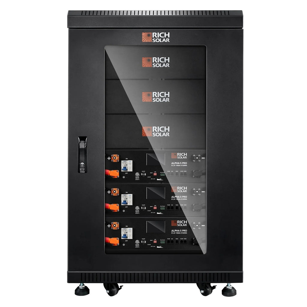Rich Solar ALPHA 5 PRO 51.2V 100Ah LiFePO4 Battery Premium 48V Server Rack Lithium Battery for Residential, Commercial, RVs, Off-Grid