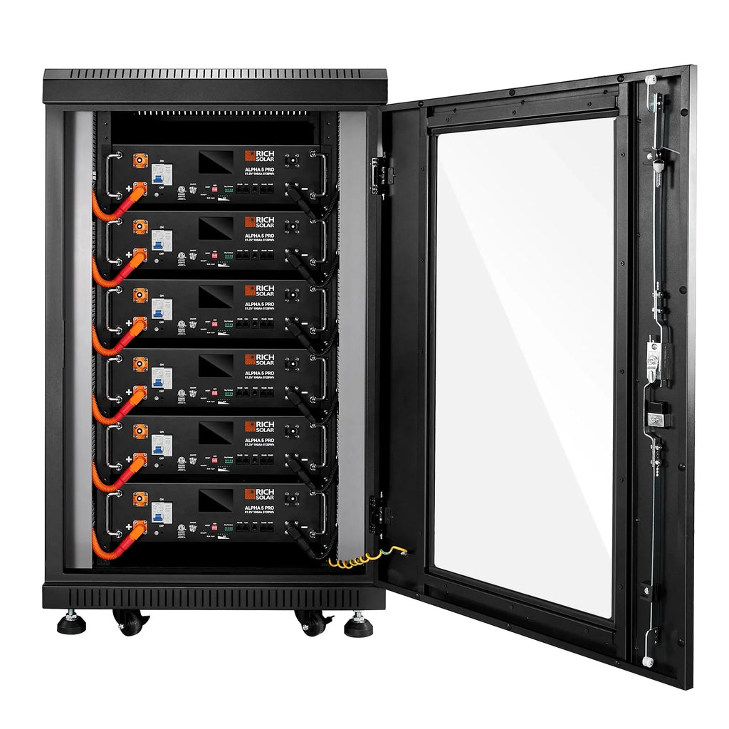 Rich Solar ALPHA 5 PRO 51.2V 100Ah LiFePO4 Battery Premium 48V Server Rack Lithium Battery for Residential, Commercial, RVs, Off-Grid