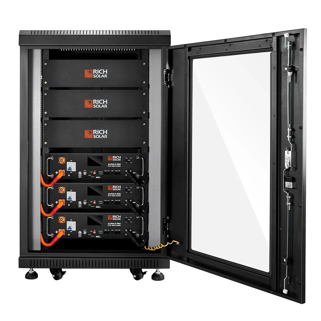 Rich Solar ALPHA 5 PRO 51.2V 100Ah LiFePO4 Battery Premium 48V Server Rack Lithium Battery for Residential, Commercial, RVs, Off-Grid