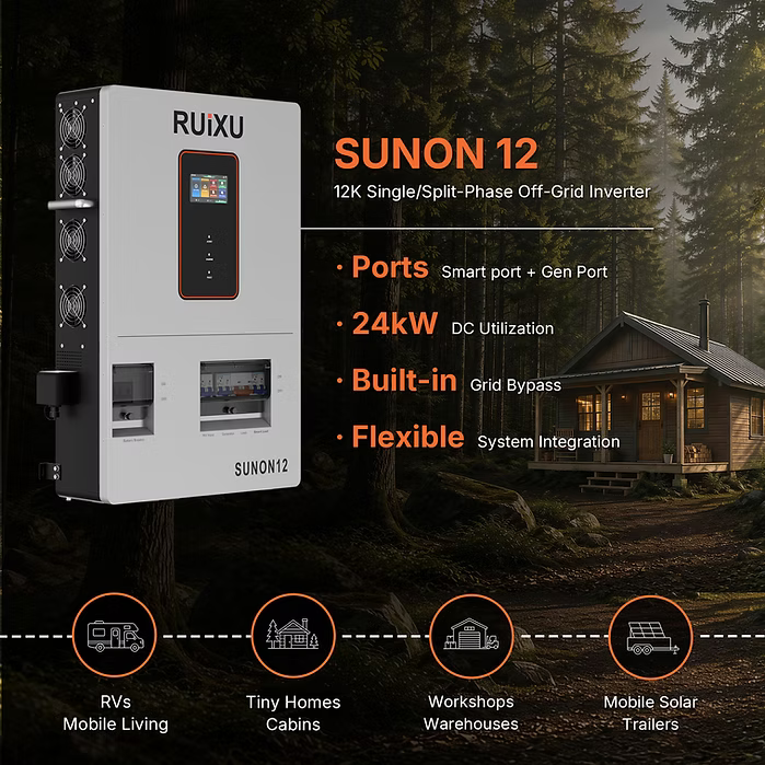 Portable Sun LLC RUiXU Single/Split-Phase Off-Grid Inverter | SUNON12 product image 4