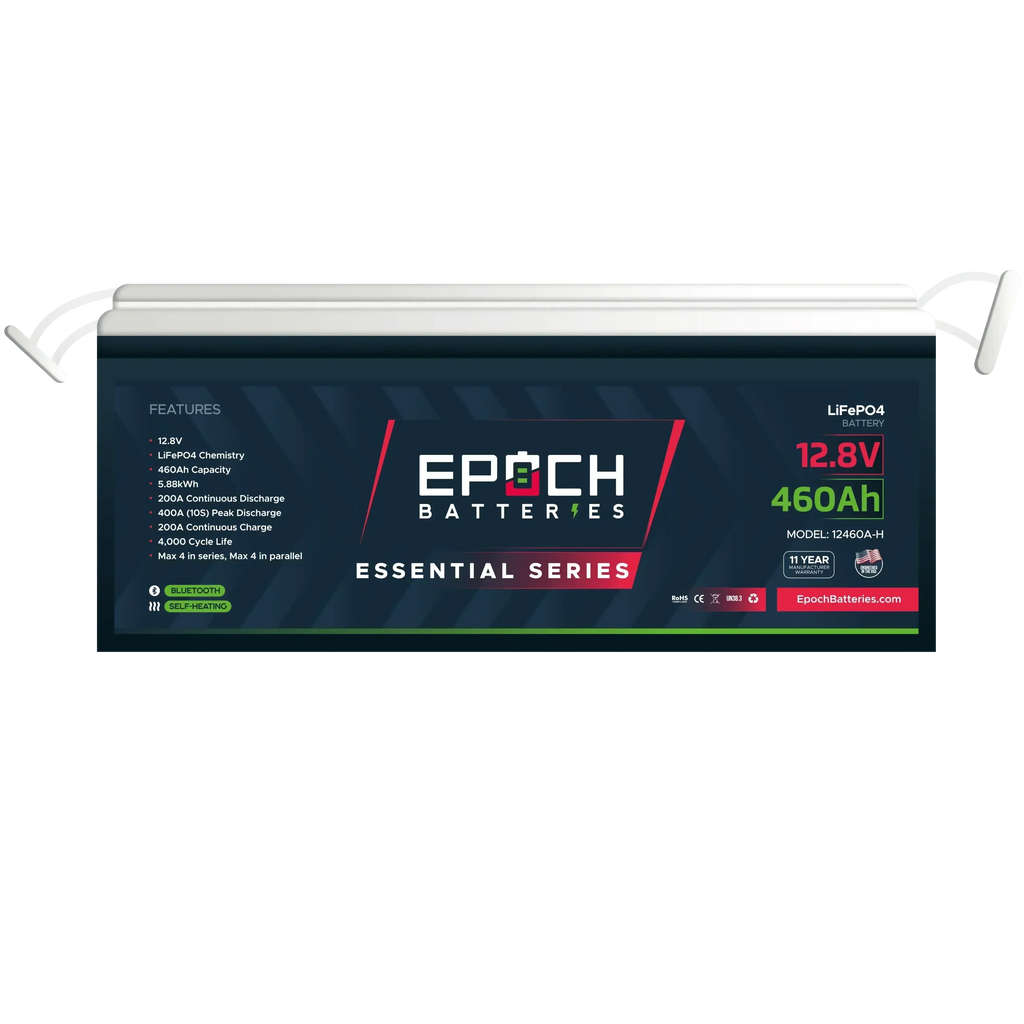 Epoch Batteries 12V 460Ah Essential Series - Bluetooth & Heated LiFePO4 Battery