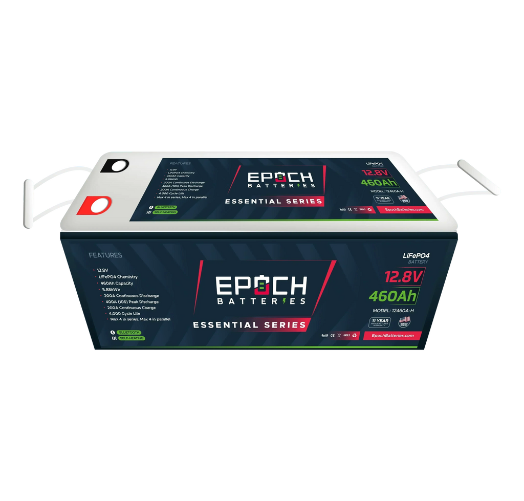 Epoch Batteries 12V 460Ah Essential Series - Bluetooth & Heated LiFePO4 Battery