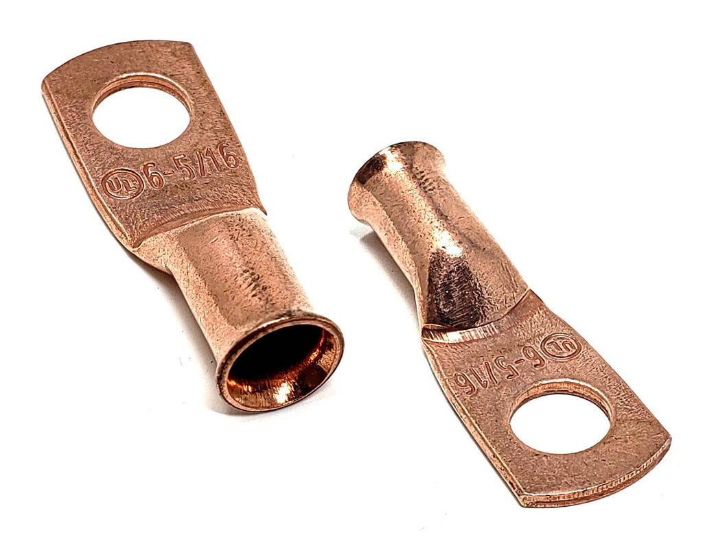 WindyNation 6 Gauge (AWG) Copper Cable Lug Ring Terminals