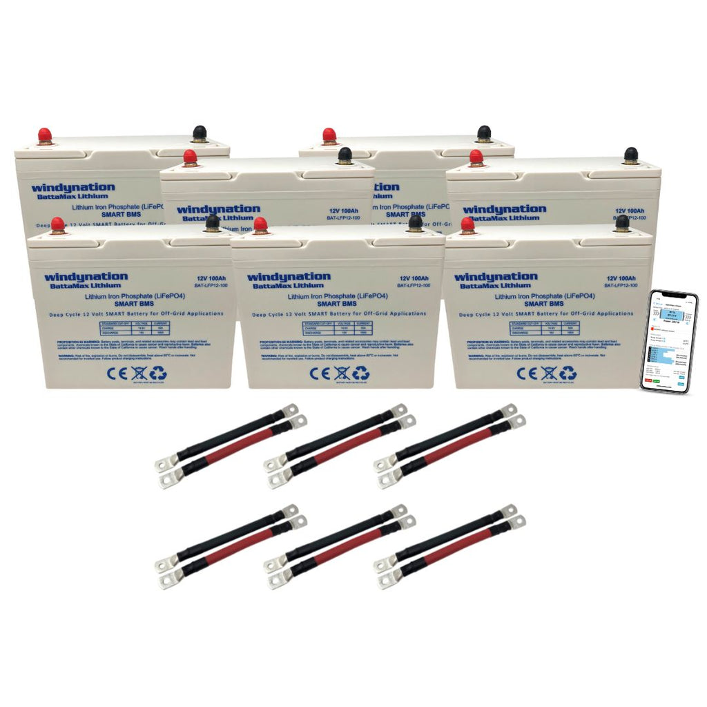 WindyNation LiFePO4 100ah 12 Volt BattaMax 4000 Cycles Battery