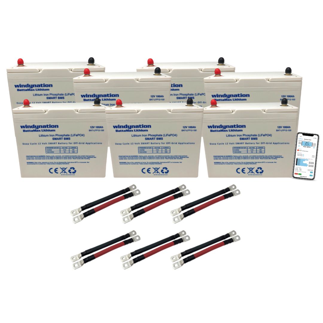 WindyNation LiFePO4 100ah 12 Volt BattaMax 4000 Cycles Battery
