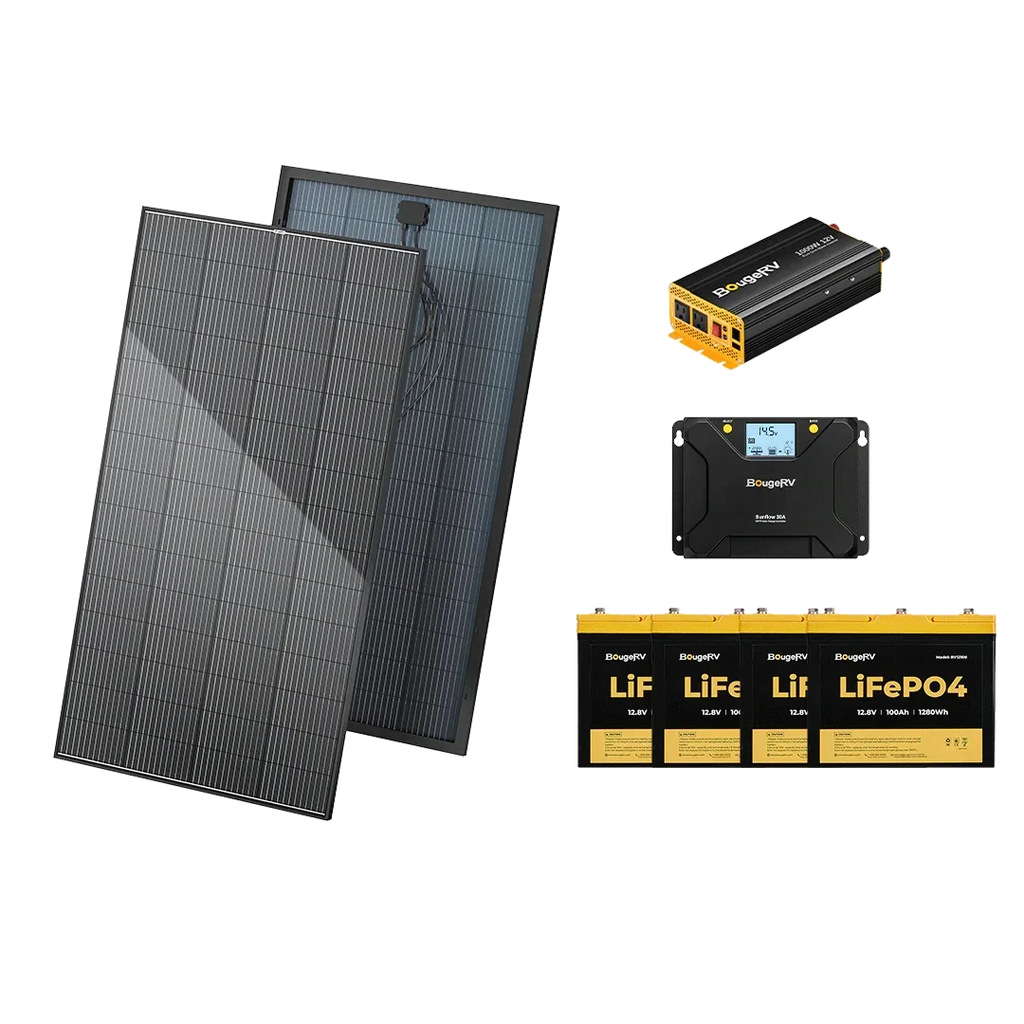 BougeRV 12V 800W High Watt Rigid Solar System Kit