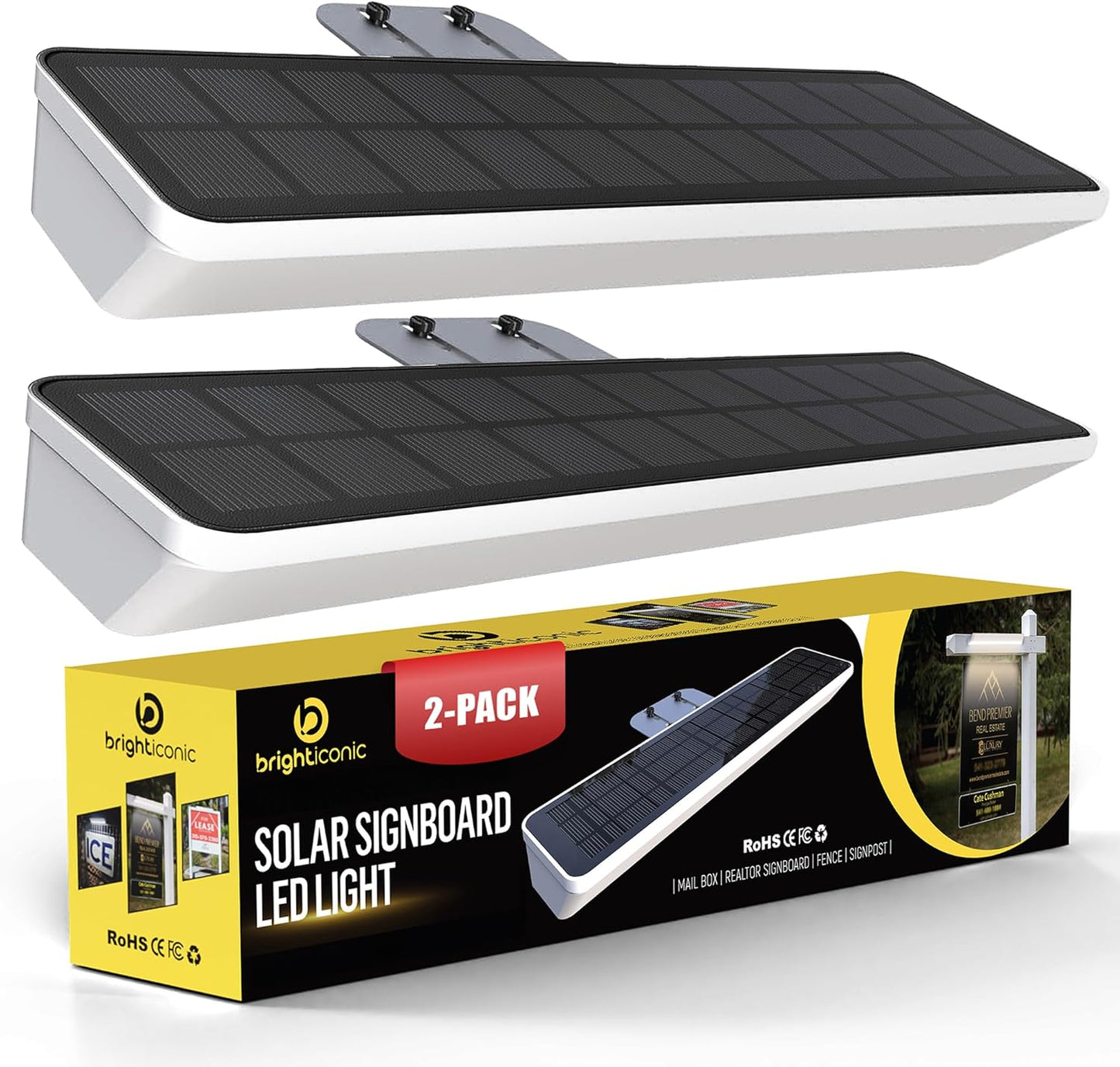 Brighticonic Solar Sign Lights for Advertising & Real Estate BICSSL-01